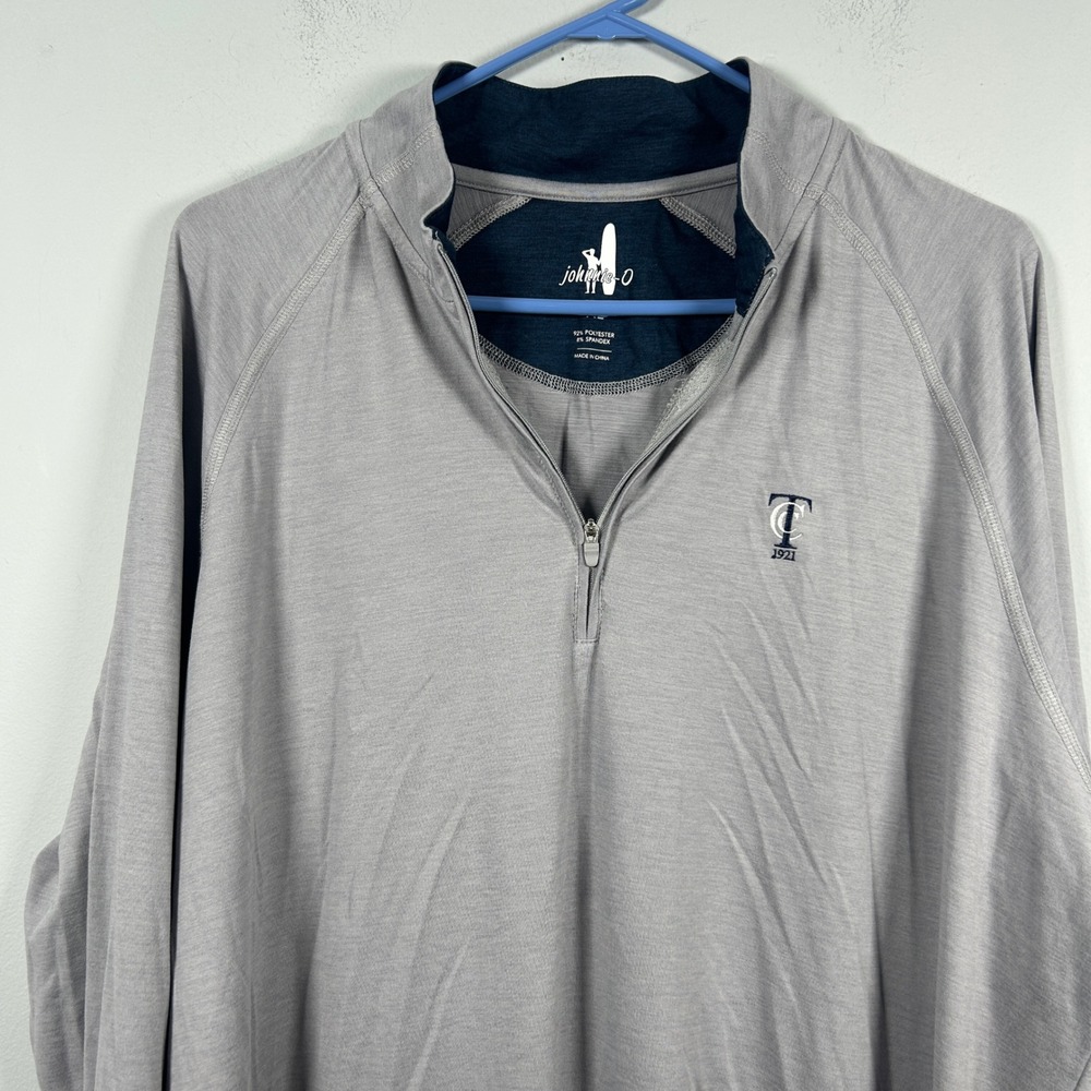 Johnnie-O Freeborne 1/4 Zip Pullover Men's XL Seal Grey Golf Performance Shirt